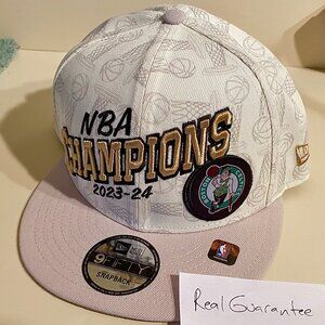 100% New Era Locker Room 9Fifty Boston Celtics NBA Champs Hat Cap Champions
